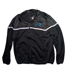 Carolina Panthers NFL Track Jacket‎ Full Zip Black Men's XL Lightweight